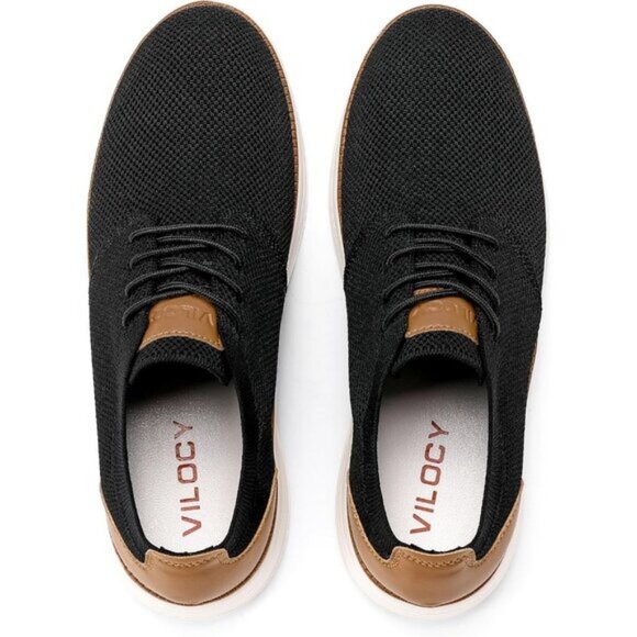 🆕VILOCY Men's Black Fashion Business Comfortable Breathable Dress Sneaker - Picture 9 of 9